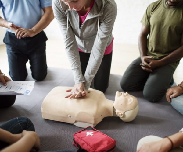 CPR First Aid Training Concept